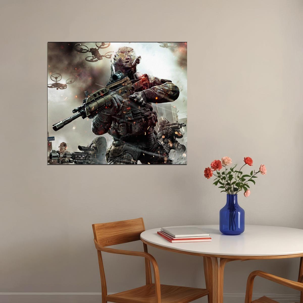 Call Of Duty Video Game Poster Action Shooter Gamer Wall Art Gaming Print