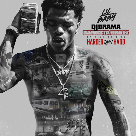 Lil Baby Harder Than Hard Album Cover Art Rap Wall Print - xonomax