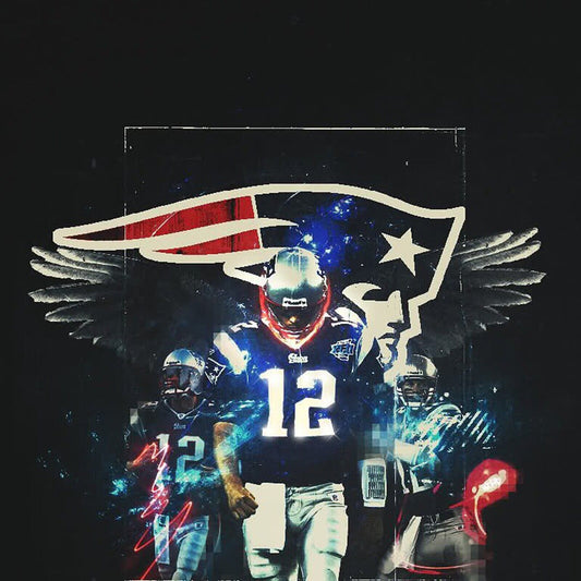 Tom Brady Nfl Football Poster Iconic Quarterback Star Art Inspirational Sports Print