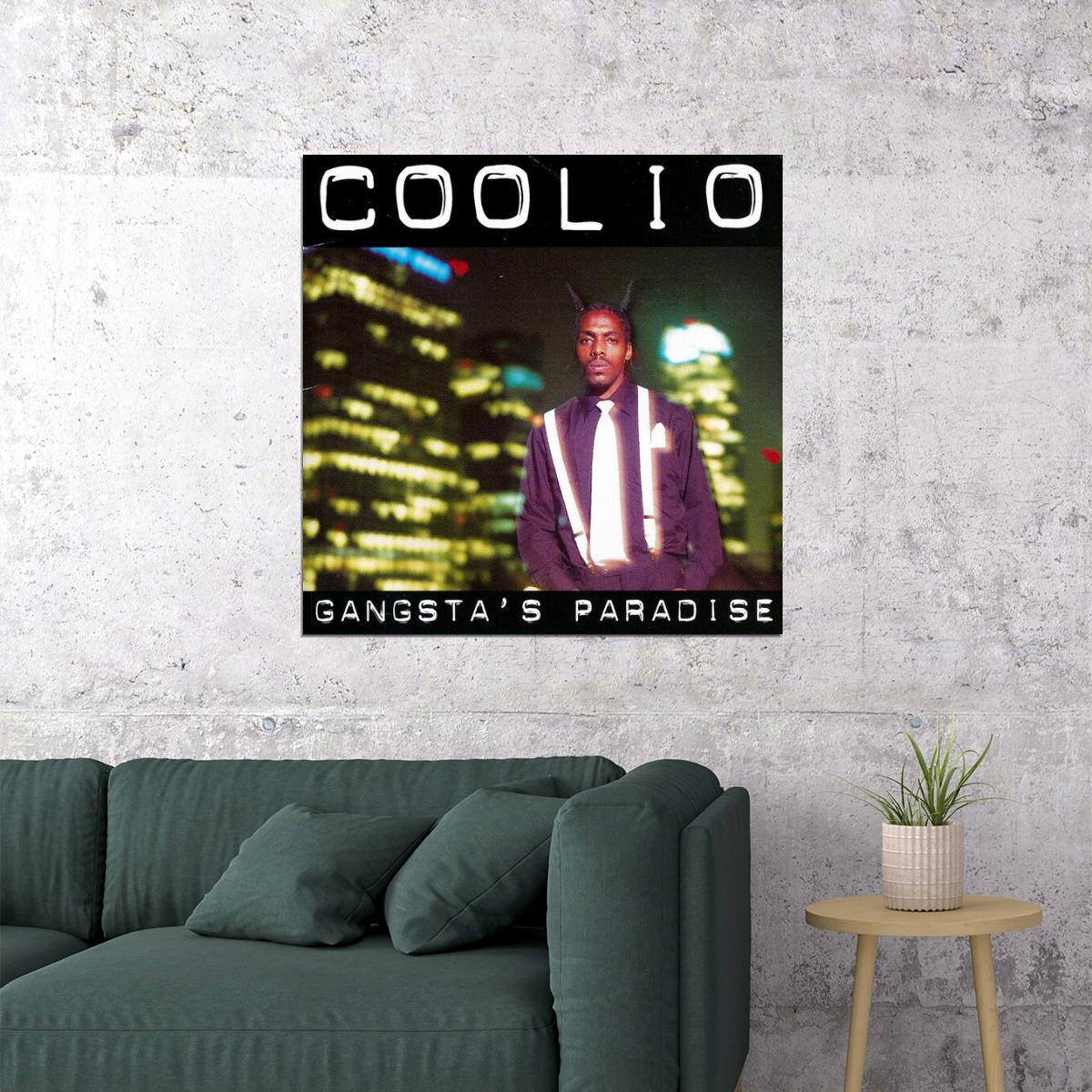 Poster - Coolio Gangsta's Paradise Album Cover Art Hip-hop Music
