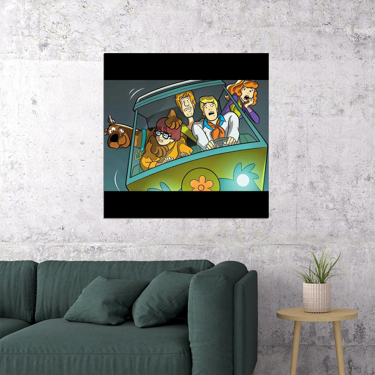 Scooby-doo Poster Classic Tv Cartoon Fun Wall Art Kids Print