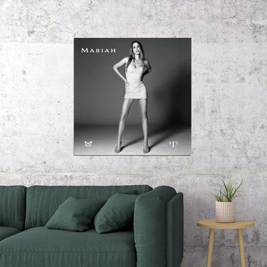 Mariah Carey Number 1's Album Cover Art Music Poster Pop Icon Wall Print - xonomax