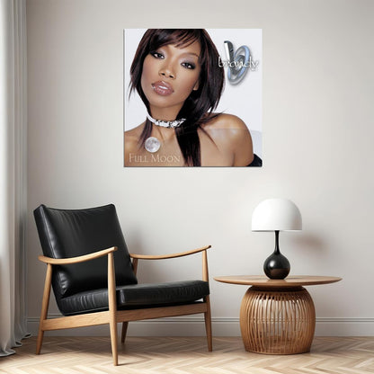 Brandy Full Moon Album Cover Art R&b Music Poster Singer Music Print
