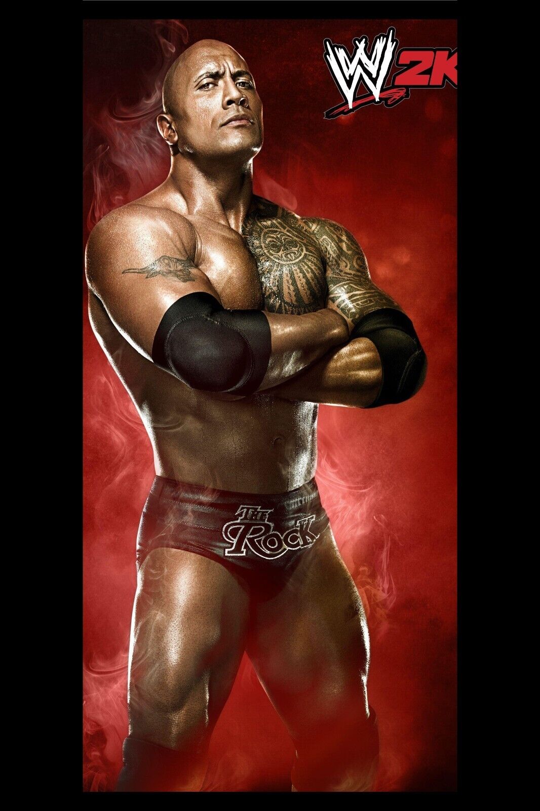 The Rock Wwe Wrestling Poster Inspirational Pro Wrestler Art Print