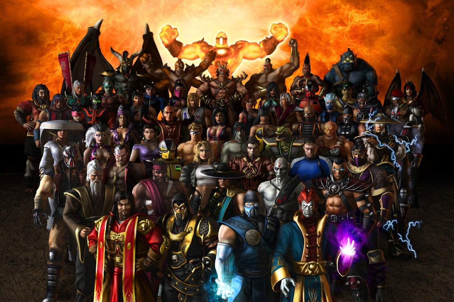 Mortal Kombat Characters Video Game Poster Gamer Wall Art Print