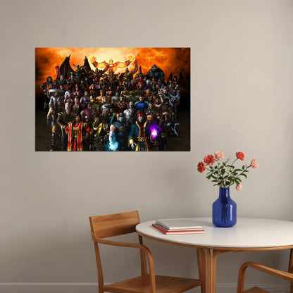 Mortal Kombat Characters Video Game Poster Gamer Wall Art Print