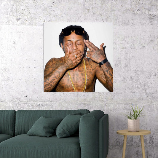 Lil Wayne Lil Weezy Album Cover Art Rap Music Poster - xonomax