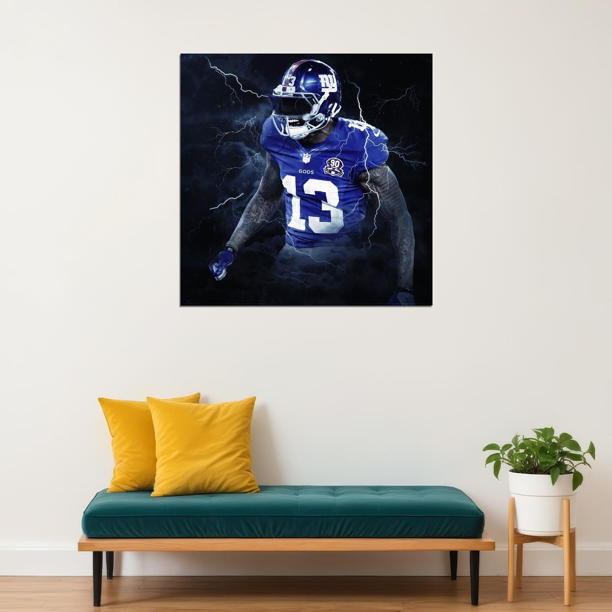 Odell Beckham Jr. Poster Nfl Football Player Wall Art Motivational Sports Print