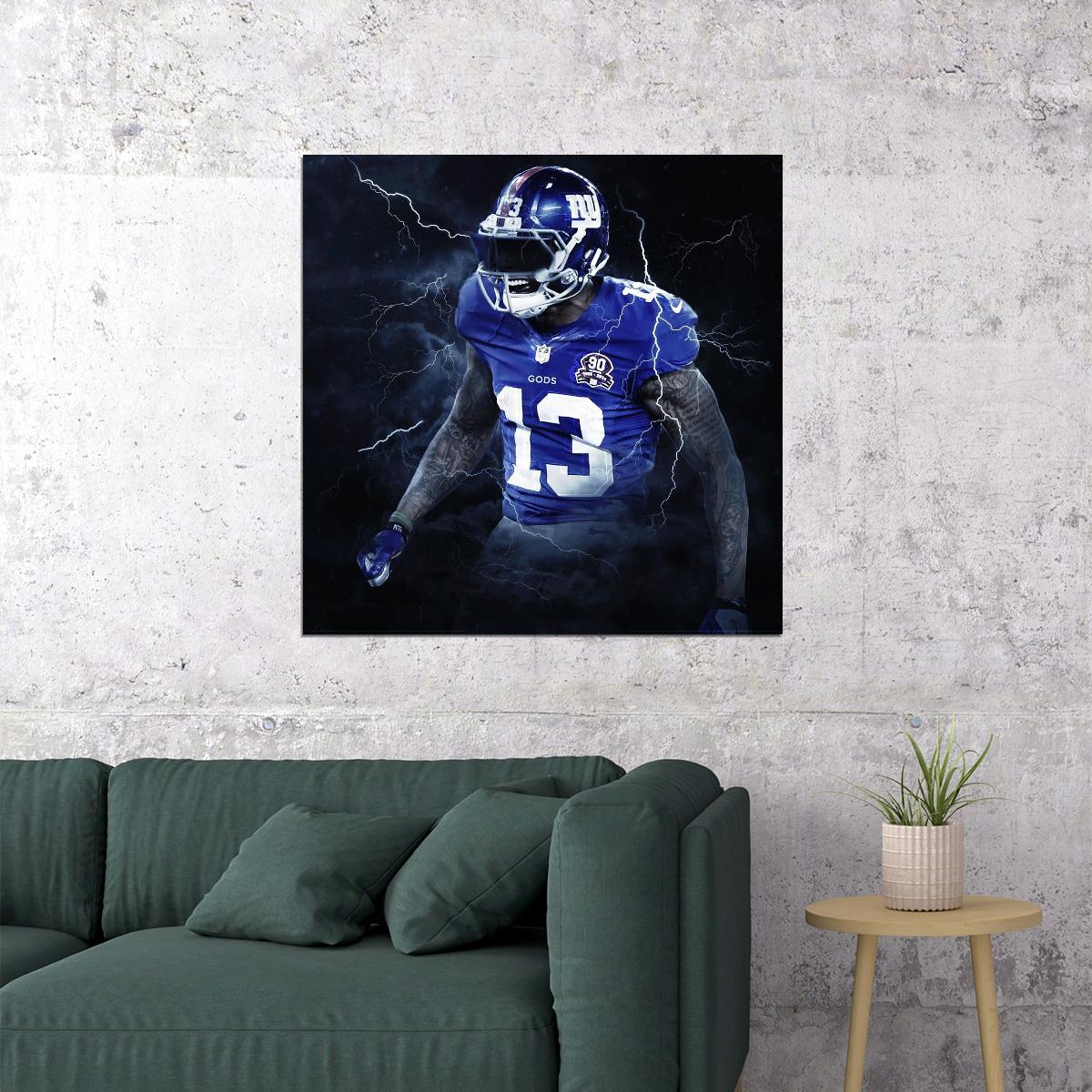 Odell Beckham Jr. Poster Nfl Football Player Wall Art Motivational Sports Print