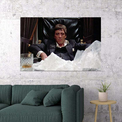 Al Pacino Scarface Movie Poster Crime Film Wall Art Classic Cinema Print