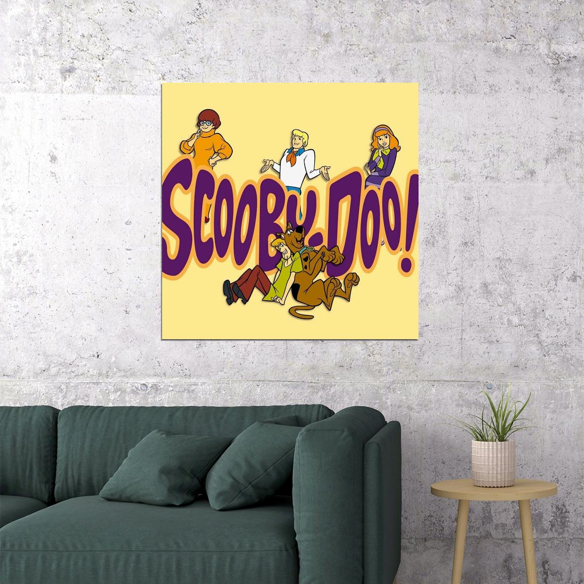 Scooby-doo Poster Classic Tv Cartoon Fun Wall Art Kids Print