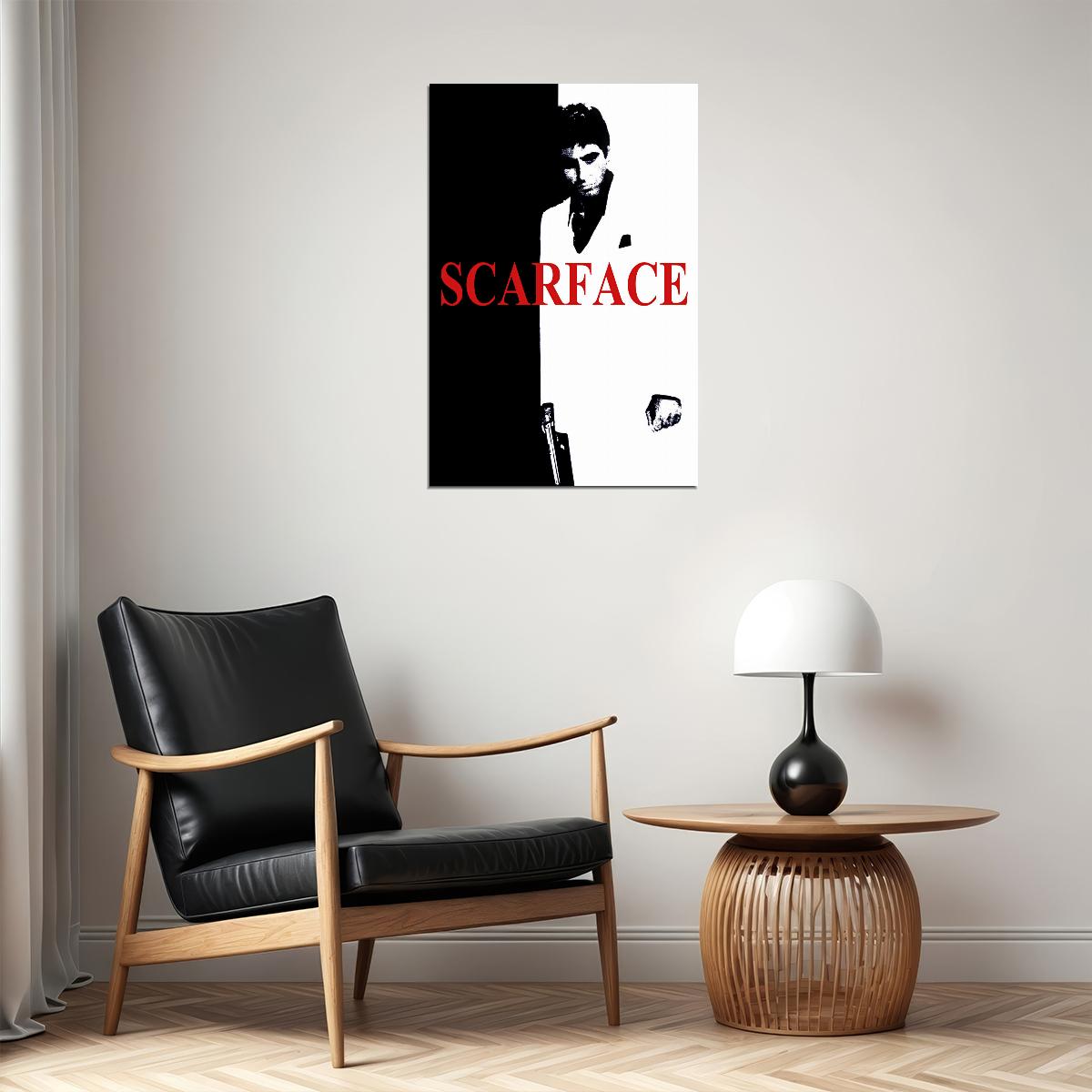 Al Pacino Scarface Movie Poster Crime Film Wall Art Classic Cinema Print