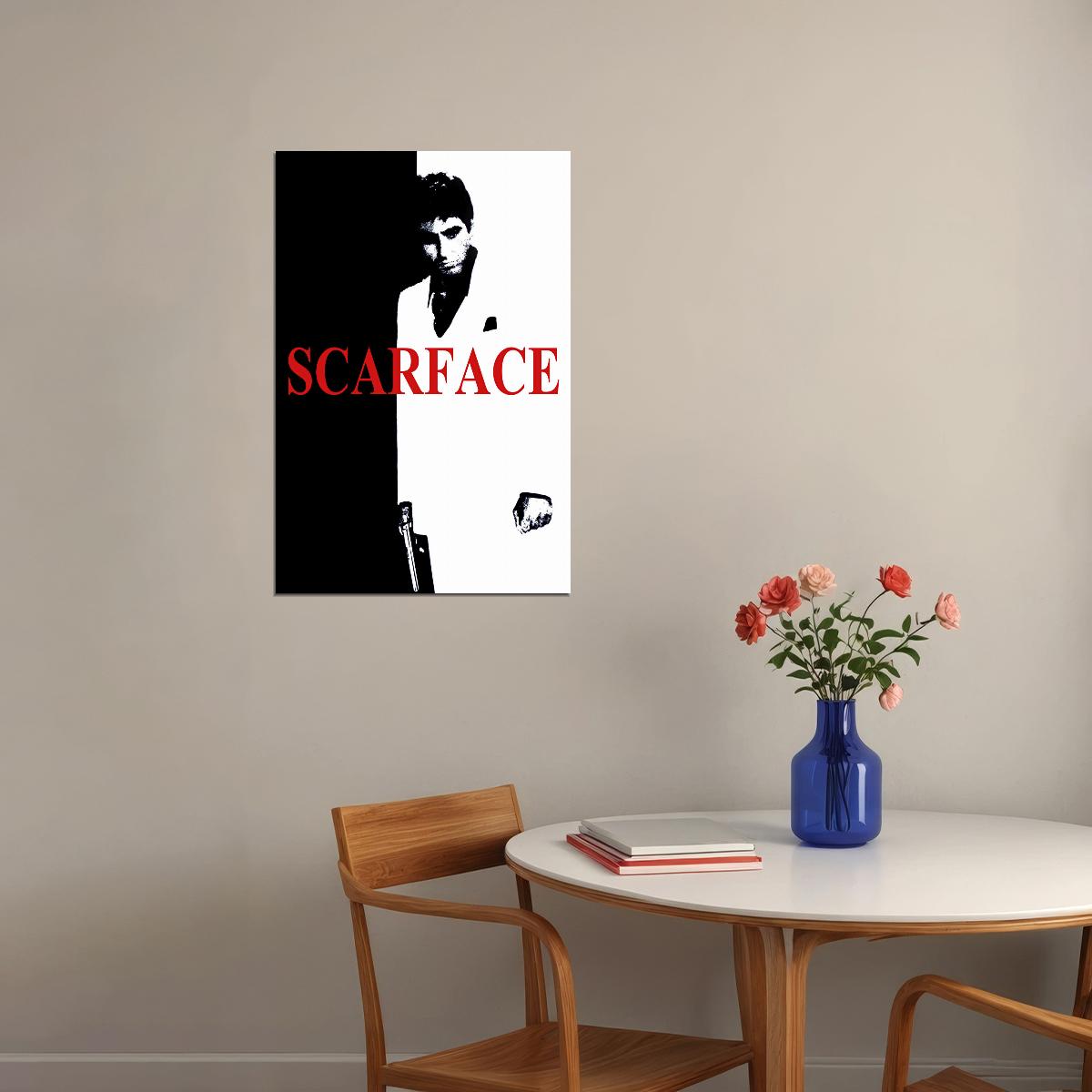 Al Pacino Scarface Movie Poster Crime Film Wall Art Classic Cinema Print