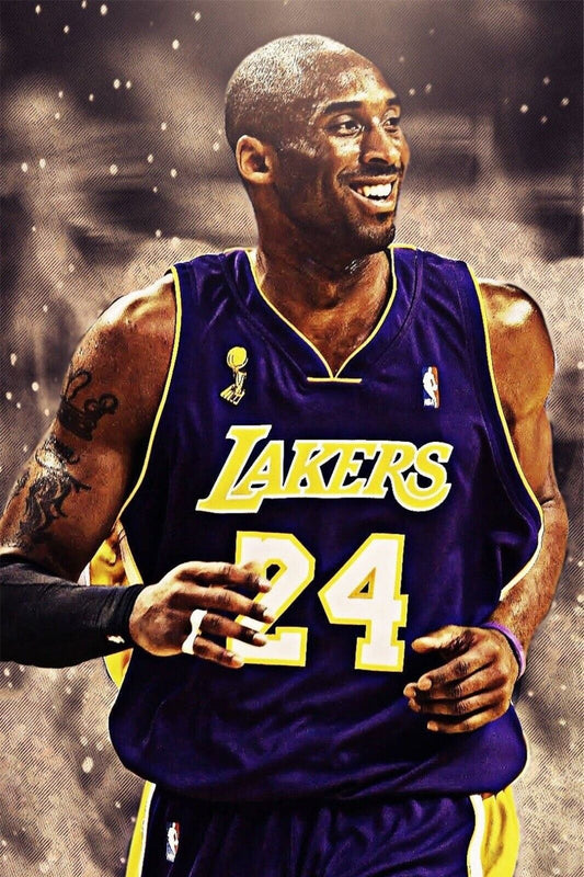 Kobe Bryant Poster Nba Basketball Player Wall Art Motivational Sports Print