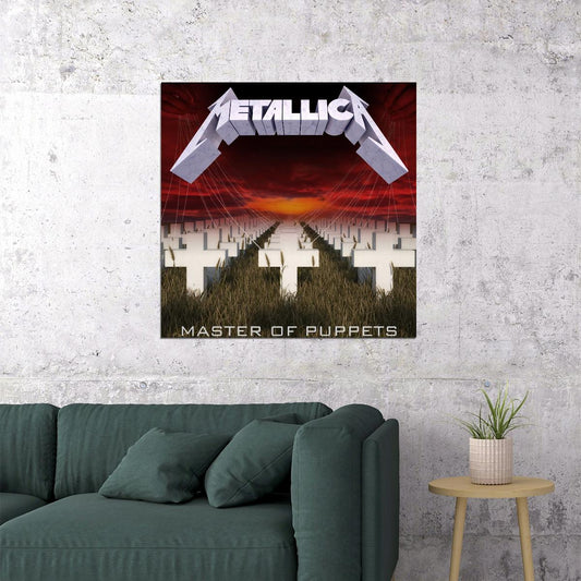 Metallica Master Of Puppets Album Cover Art Music Poster Heavy Metal Wall Print - xonomax