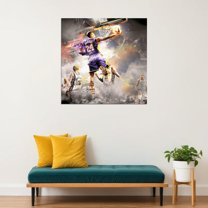 Kobe Bryant Poster Nba Basketball Player Wall Art Motivational Sports Print