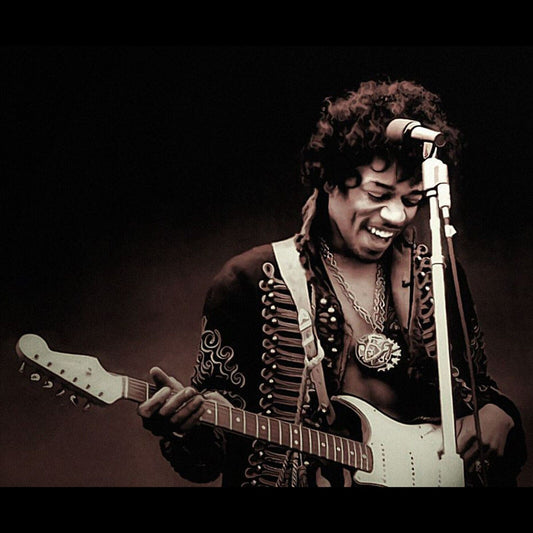 Jimi Hendrix Music Poster Rock Legend Wall Art