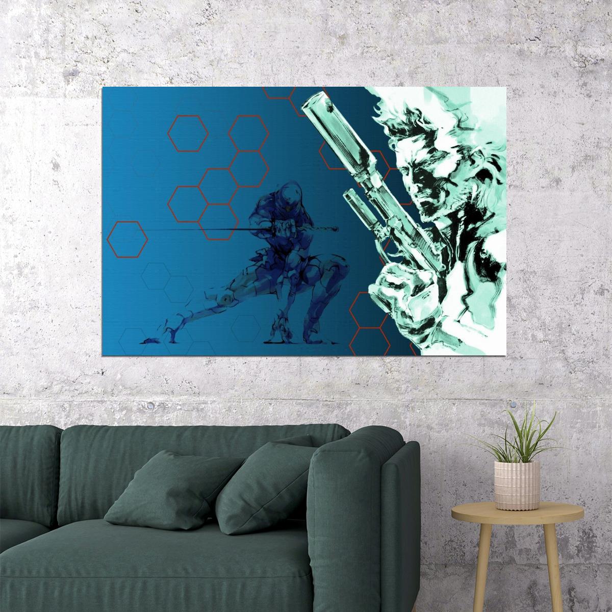 Metal Gear Solid Video Game Poster Gamer Wall Art