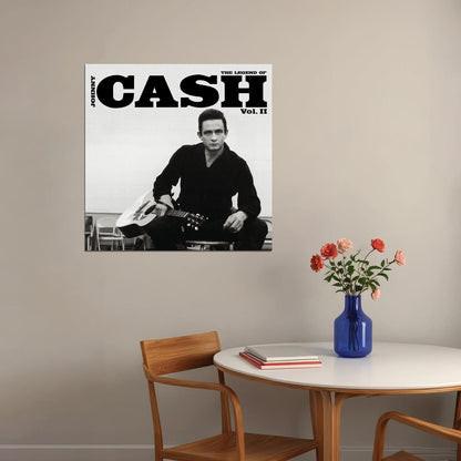 Johnny Cash Music Poster Country Legend Wall Art
