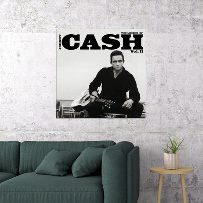 Johnny Cash Music Poster Country Legend Wall Art
