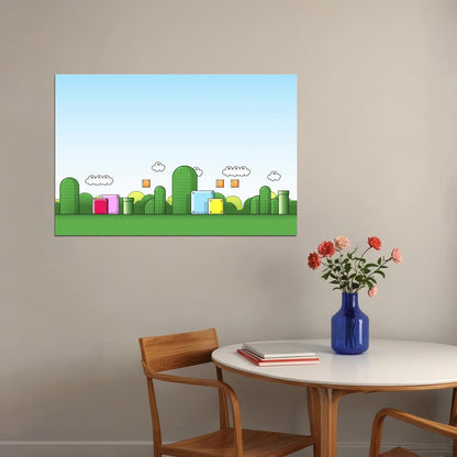 Super Mario Nintendo Video Game Poster Retro Gamer Wall Art