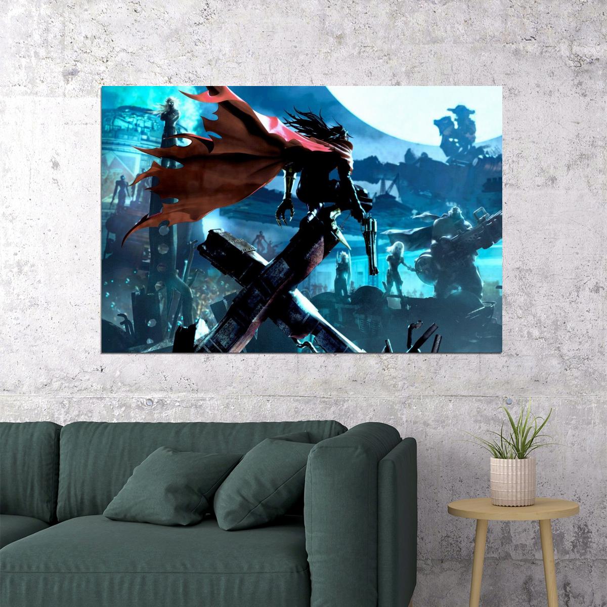 Final Fantasy Vii Vincent Valentine Poster Video Game Art Wall Art Rpg Character Print