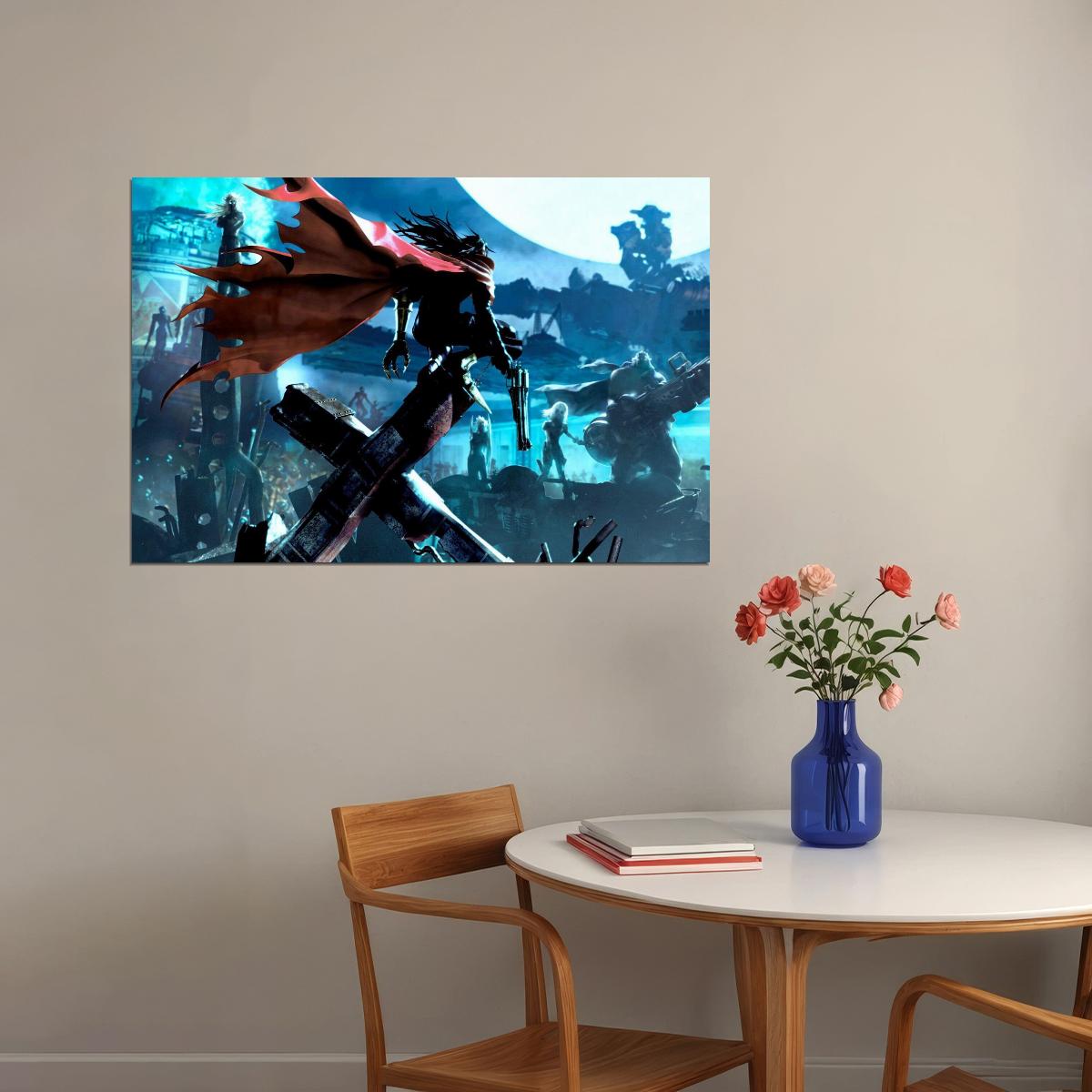 Final Fantasy Vii Vincent Valentine Poster Video Game Art Wall Art Rpg Character Print