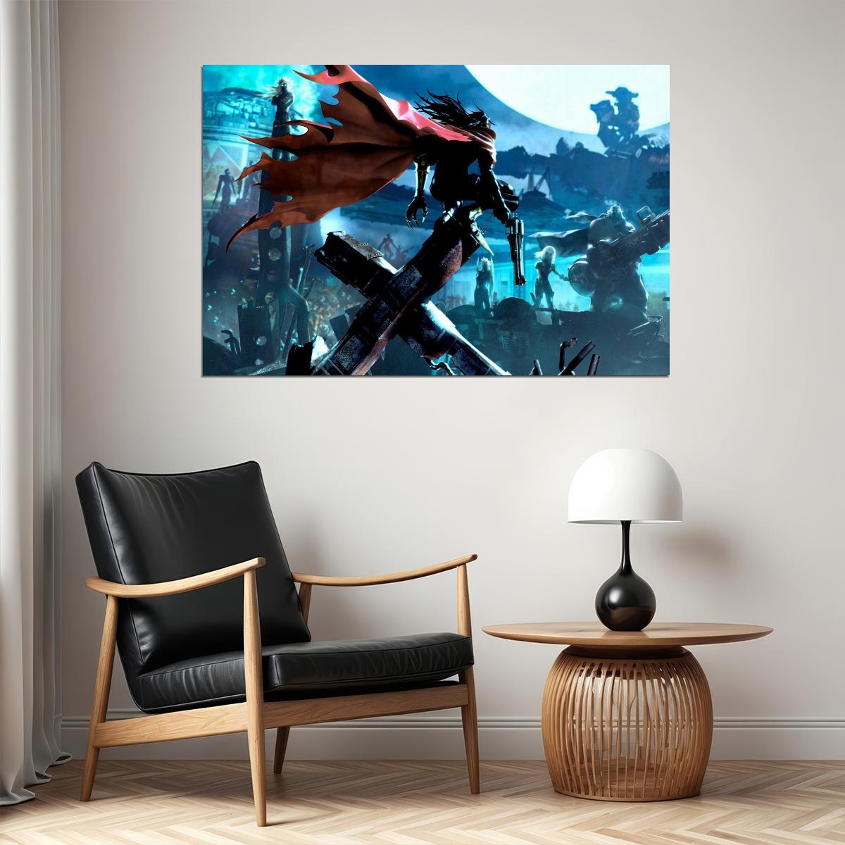 Final Fantasy Vii Vincent Valentine Poster Video Game Art Wall Art Rpg Character Print