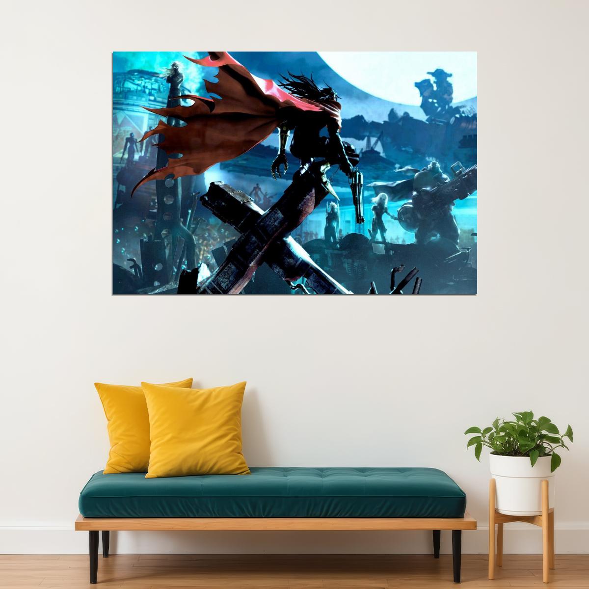 Final Fantasy Vii Vincent Valentine Poster Video Game Art Wall Art Rpg Character Print