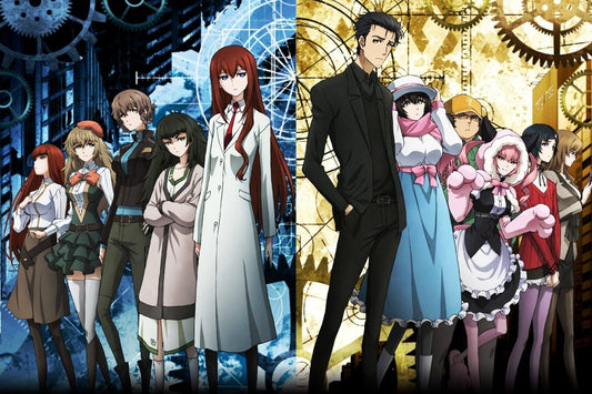 Steins;gate Rintarou Okabe And Makise Kurisu Anime Poster Sci-fi Series Print - xonomax