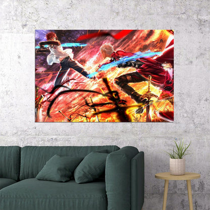 Fate Series Anime Poster Japanese Animation Wall Art Fantasy Manga Print - xonomax