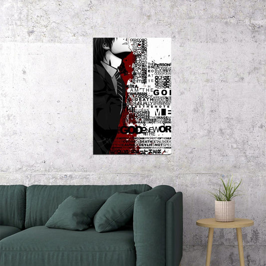 Death Note Anime Poster Japanese Animation Wall Art Manga Series Print - xonomax