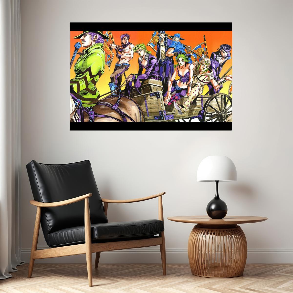 Jojo Bizarre Anime Poster Japanese Manga Art Wall Print