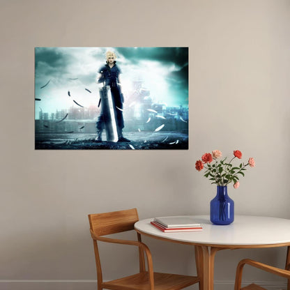 Final Fantasy Cloud Poster Video Game Art Wall Art Classic Rpg Print