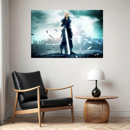 Final Fantasy Cloud Poster Video Game Art Wall Art Classic Rpg Print