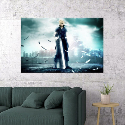 Final Fantasy Cloud Poster Video Game Art Wall Art Classic Rpg Print