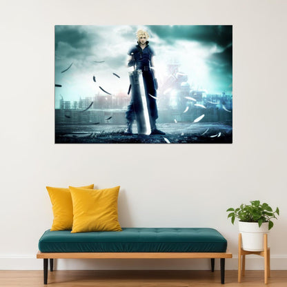 Final Fantasy Cloud Poster Video Game Art Wall Art Classic Rpg Print