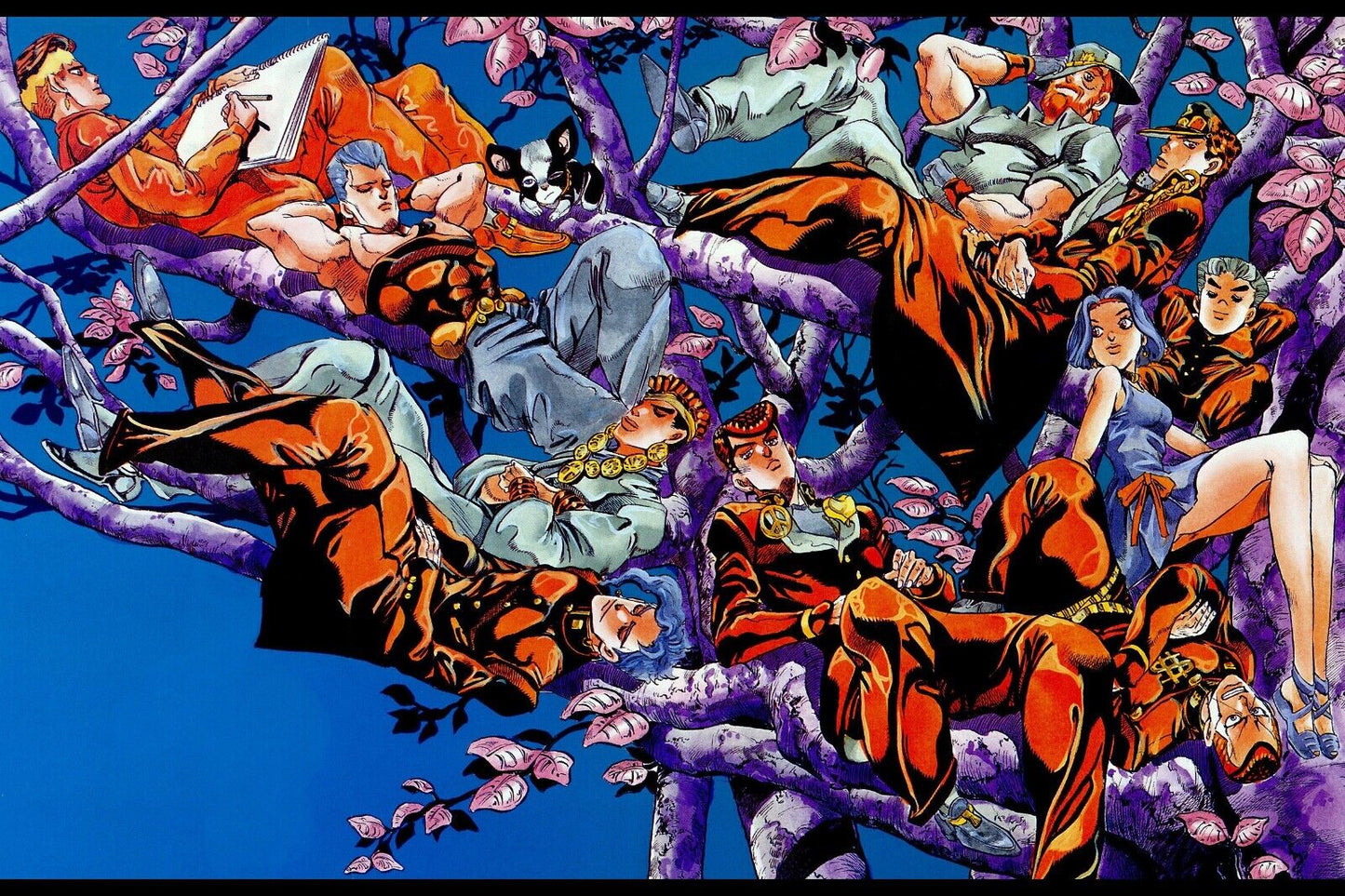 Jojo Bizarre Anime Poster Japanese Manga Art Wall Print