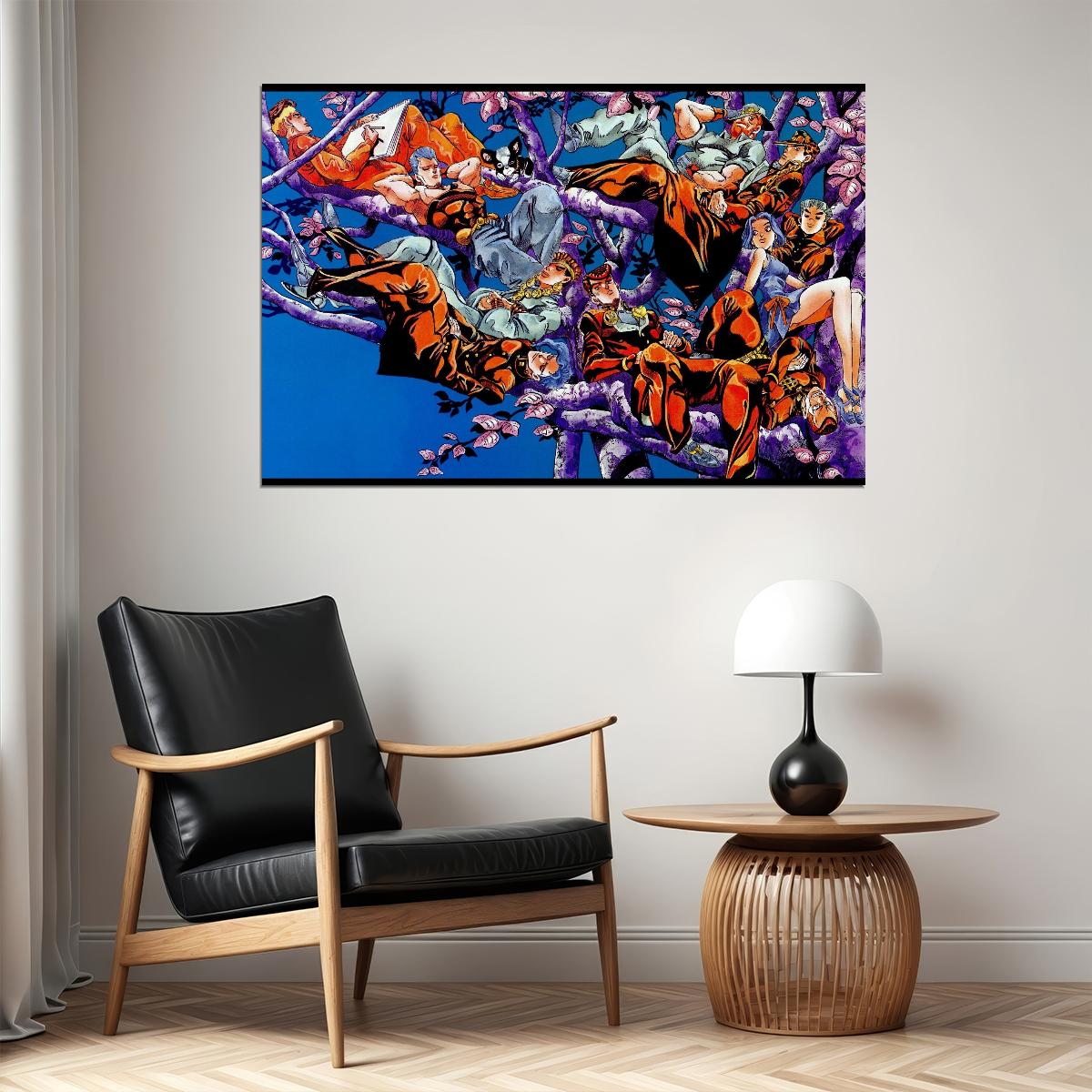 Jojo Bizarre Anime Poster Japanese Manga Art Wall Print