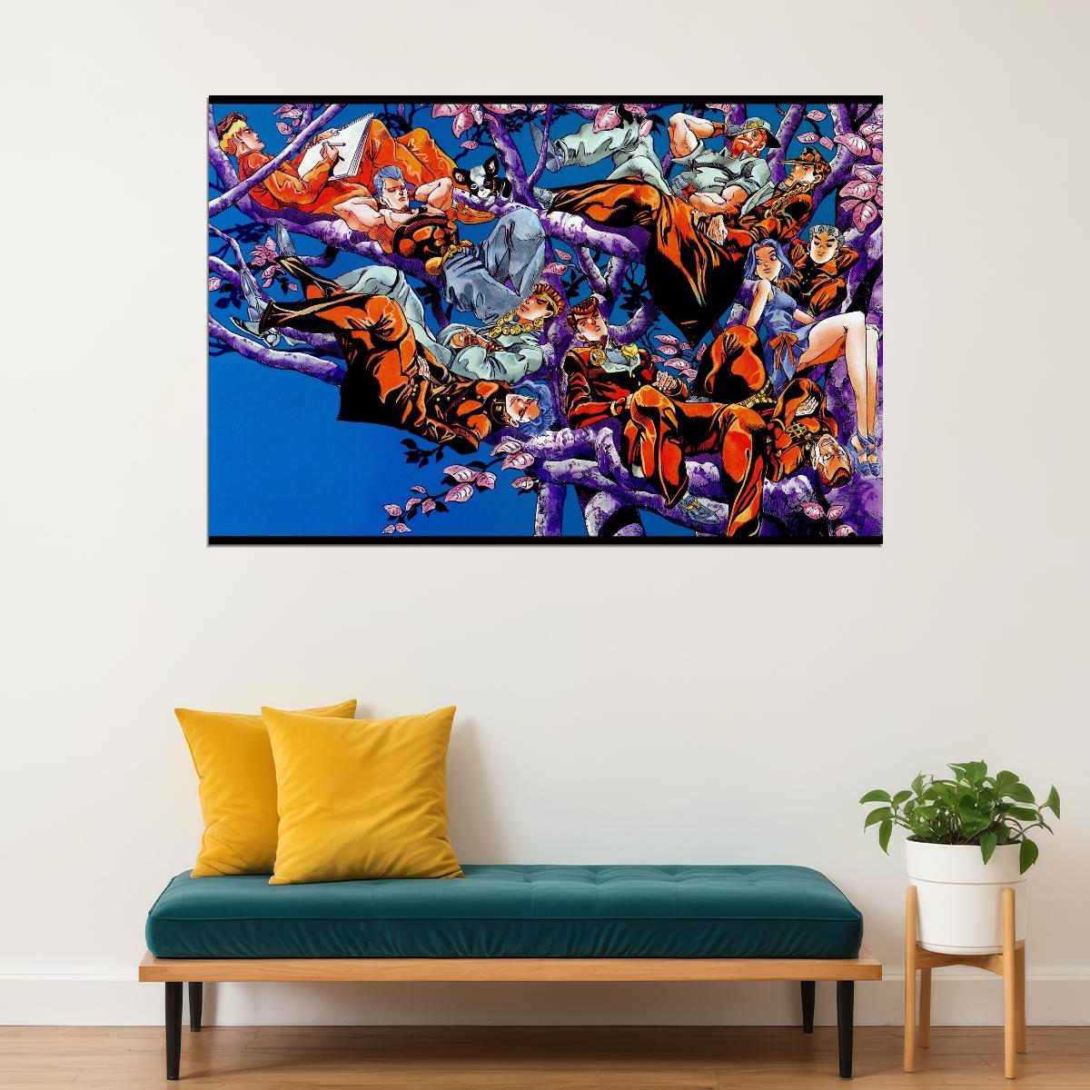Jojo Bizarre Anime Poster Japanese Manga Art Wall Print
