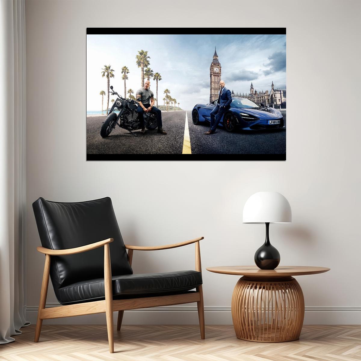 Fast & Furious Presents: Hobbs & Shaw Movie Poster Action Film Wall Art