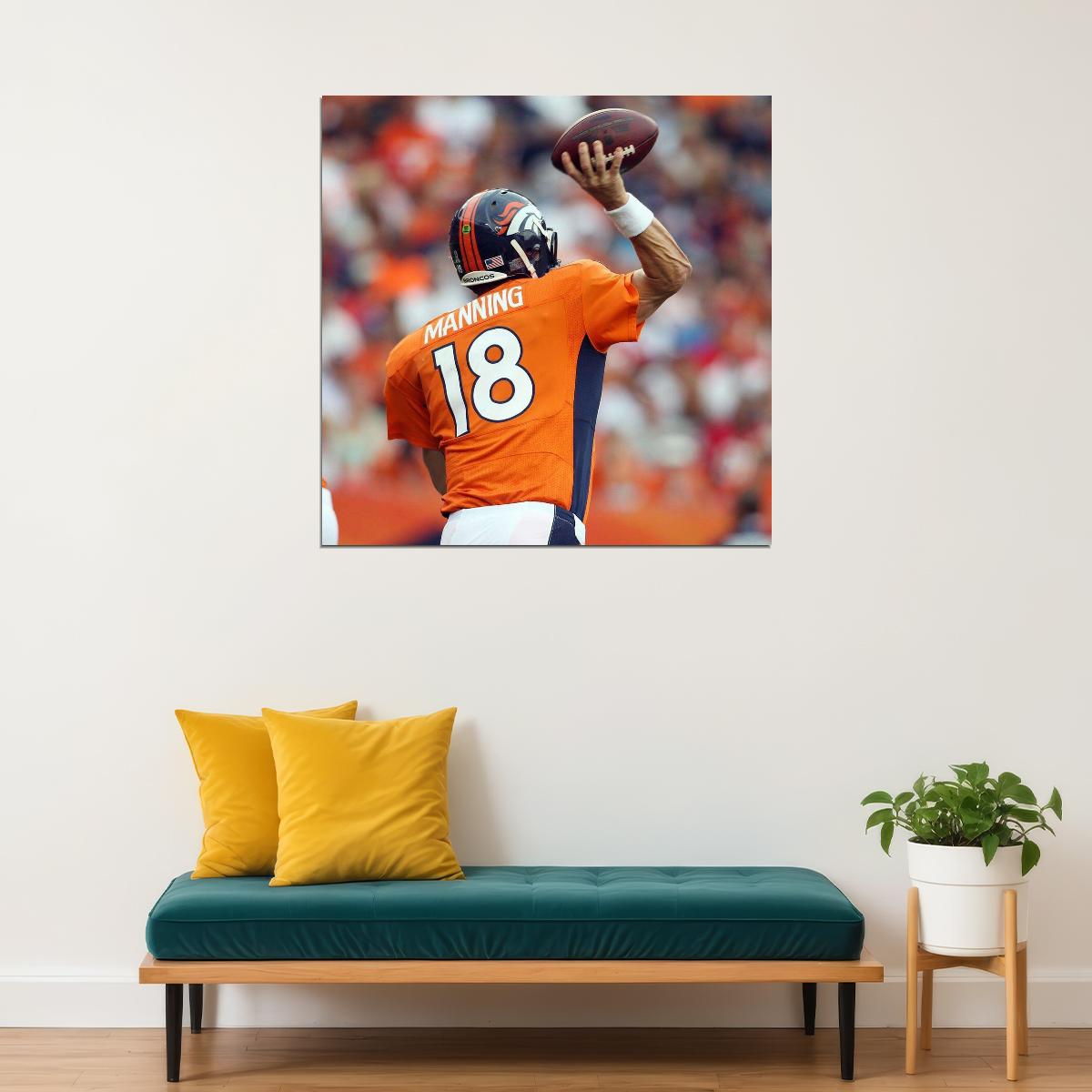 Peyton Manning Poster Nfl Football Player Wall Art