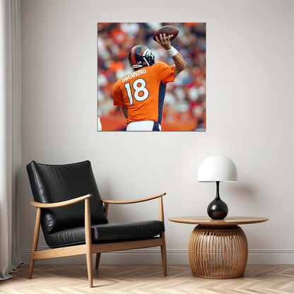 Peyton Manning Poster Nfl Football Player Wall Art