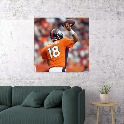 Peyton Manning Poster Nfl Football Player Wall Art