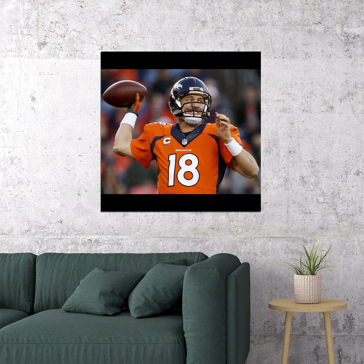 Peyton Manning Poster Nfl Football Player Wall Art