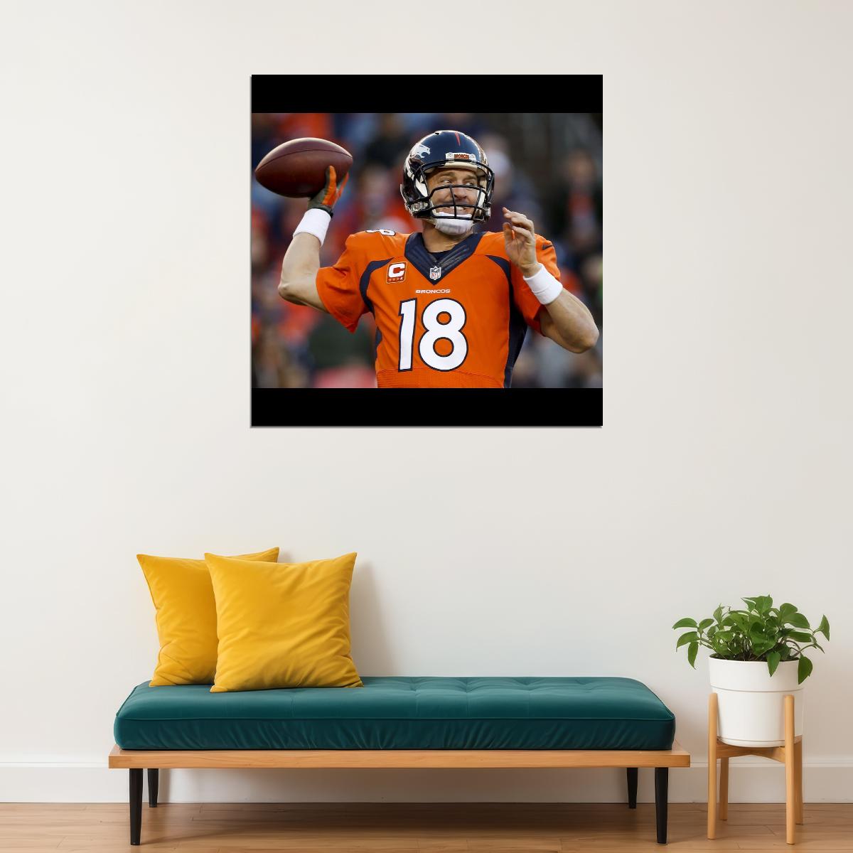 Peyton Manning Poster Nfl Football Player Wall Art