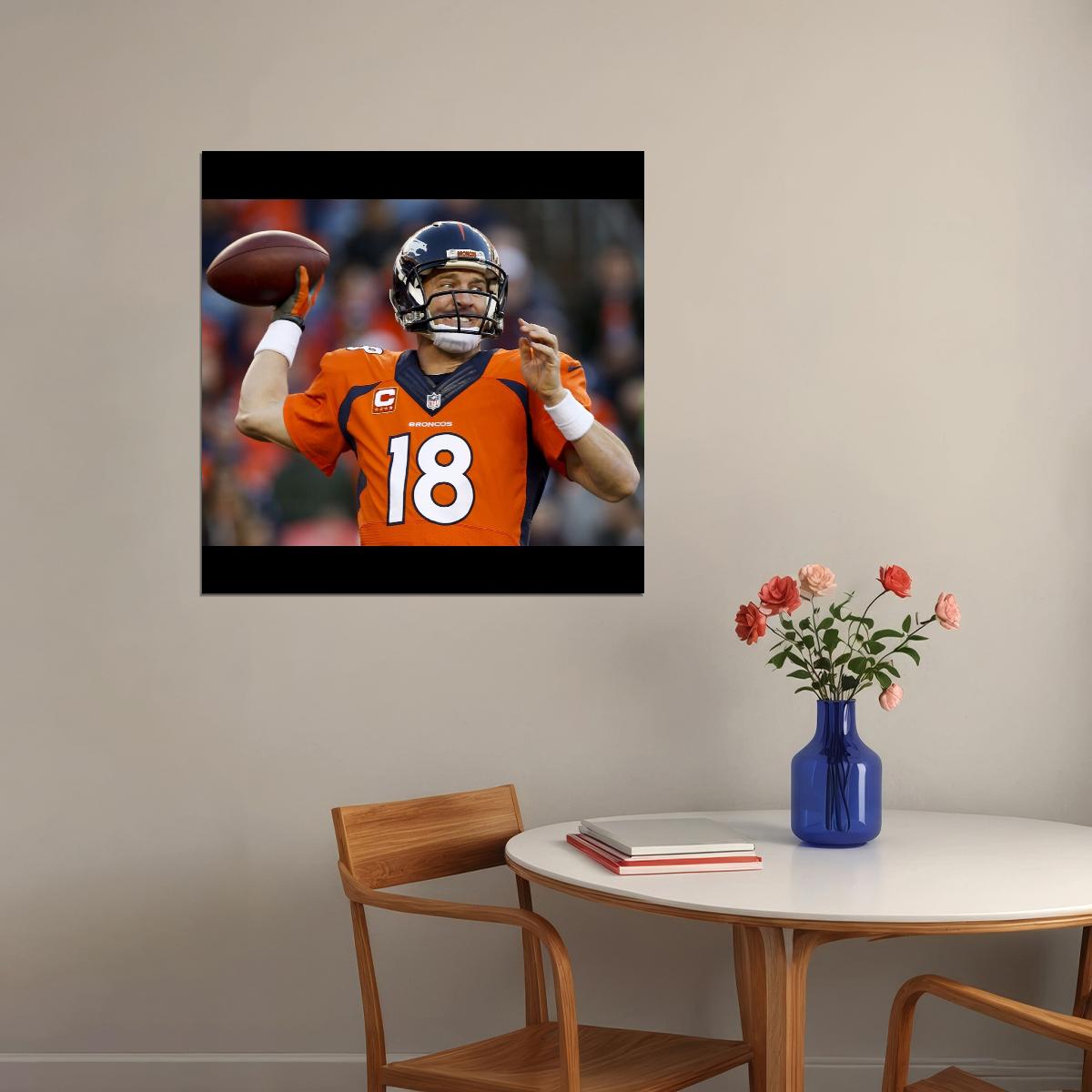 Peyton Manning Poster Nfl Football Player Wall Art