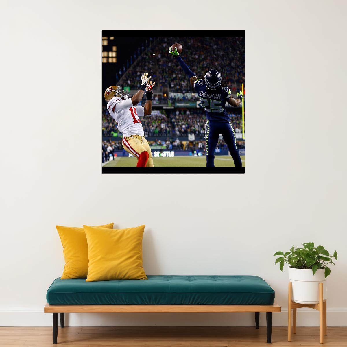 Richard Sherman Nfl Poster Famous Football Player Motivational Sports Print