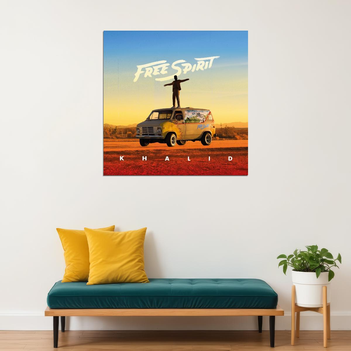 Khalid Free Spirit Album Cover Art Music Poster Rnb Wall Print - xonomax