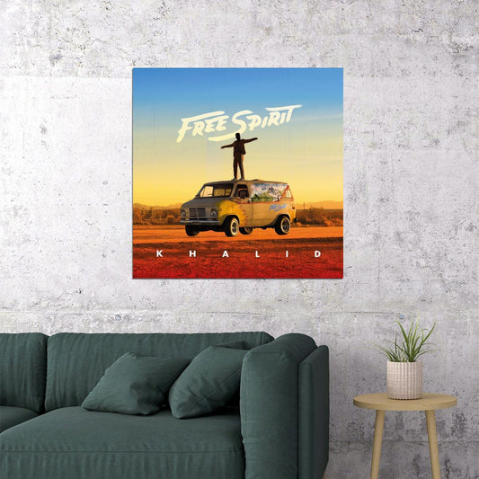 Khalid Free Spirit Album Cover Art Music Poster Rnb Wall Print - xonomax